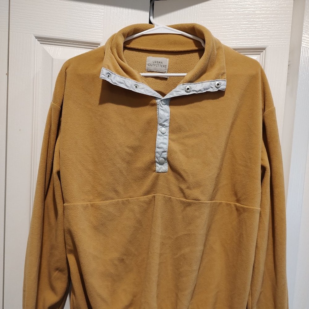 Urban Outfitters: Dark Yellow, Button Up Sweatshirt